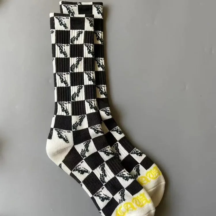 Fashion trend socks love graffiti red lips towel bottom mid-calf socks