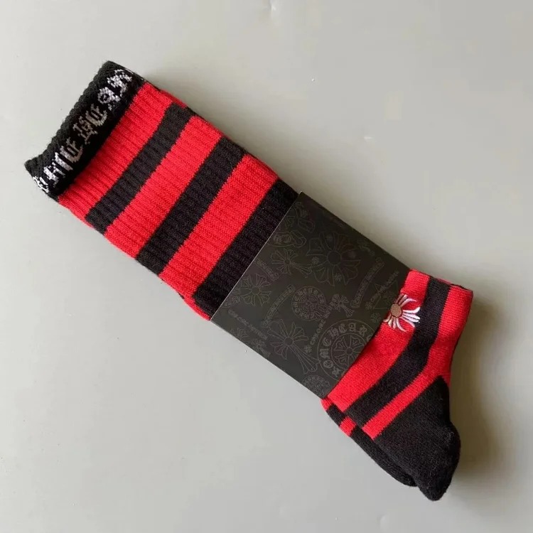 Fashion trend socks love graffiti red lips towel bottom mid-calf socks