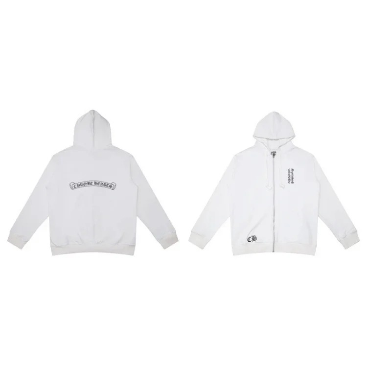 Pure cotton terry men's and women's zipper hooded sweatshirt
