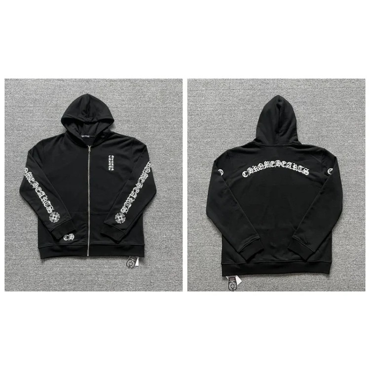 Pure cotton terry men's and women's zipper hooded sweatshirt