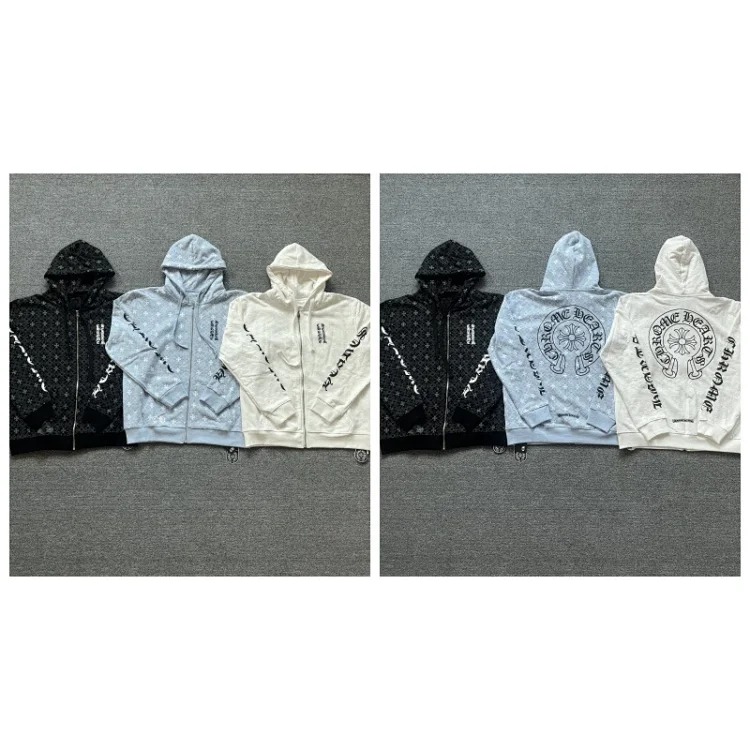 Pure cotton terry men's and women's zipper hooded sweatshirt