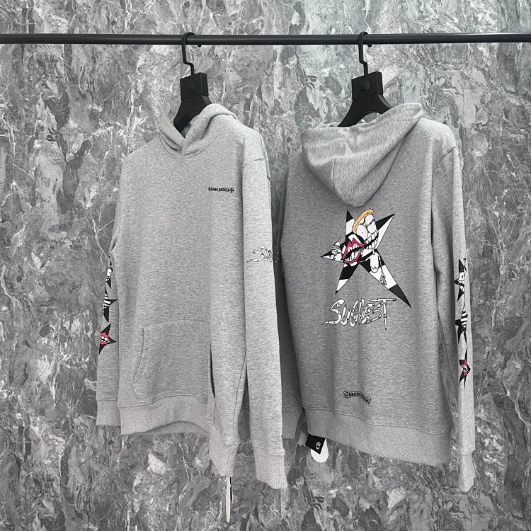 Pure cotton terry men's and women's zipper hooded sweatshirt