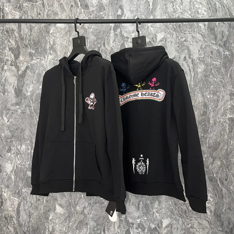 Pure cotton terry men's and women's zipper hooded sweatshirt