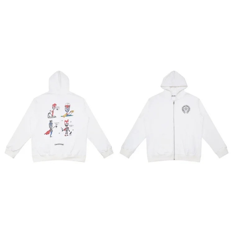Pure cotton terry men's and women's zipper hooded sweatshirt