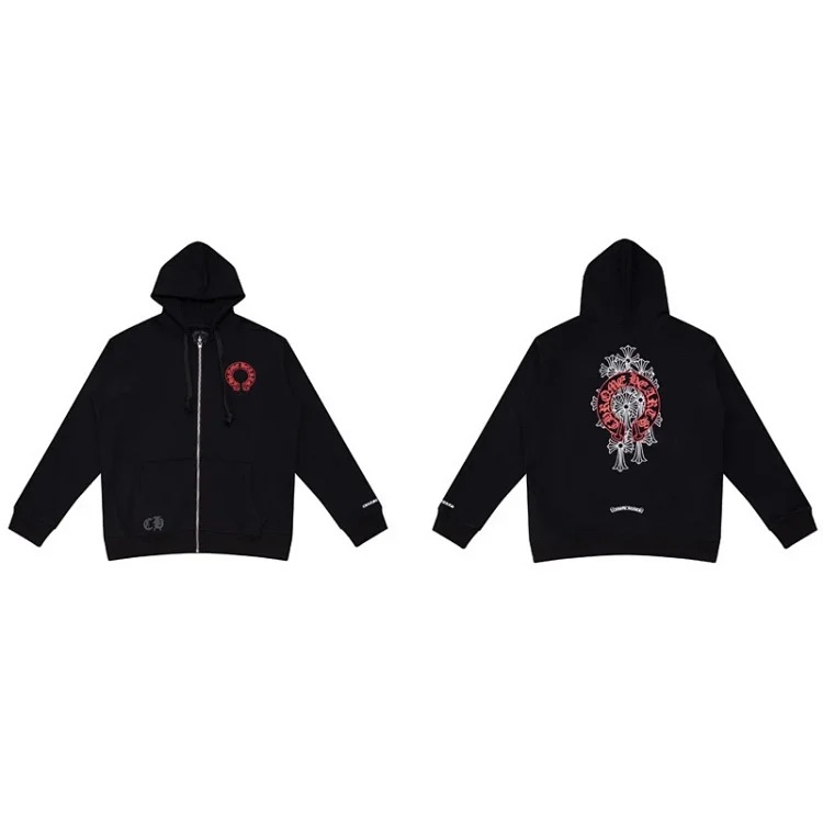 Pure cotton terry men's and women's zipper hooded sweatshirt