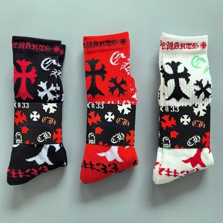 Men's and women's mid-calf sports socks for couples