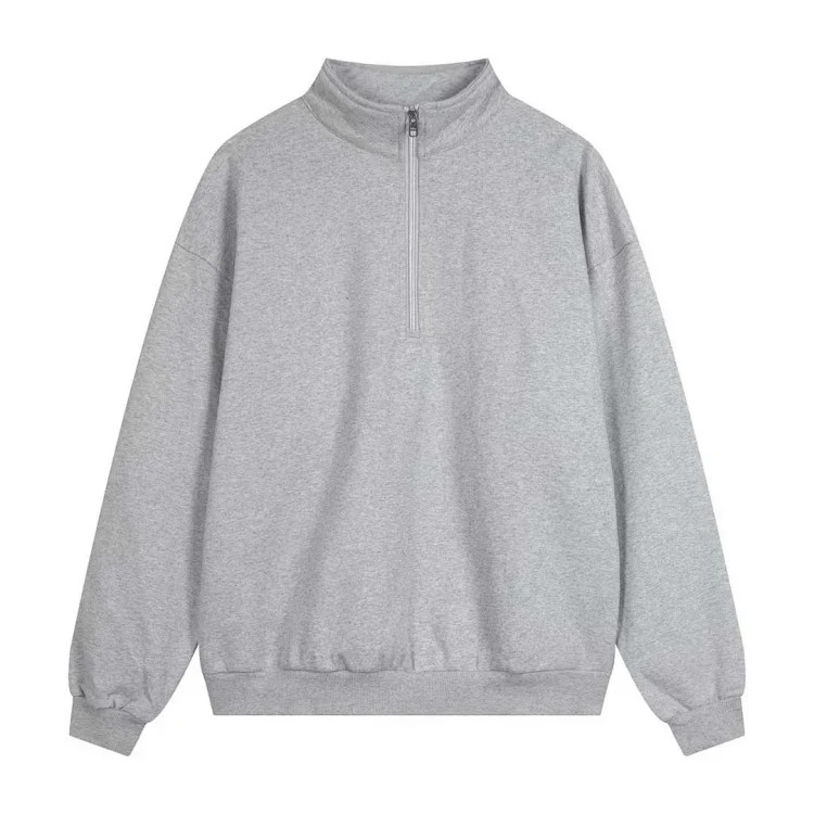 Correct of heavyweight pure cotton terry hoodie sweatshirt loose casual men's and women's zipper suit
