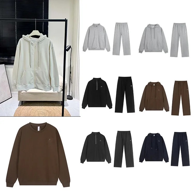 Correct of heavyweight pure cotton terry hoodie sweatshirt loose casual men's and women's zipper suit