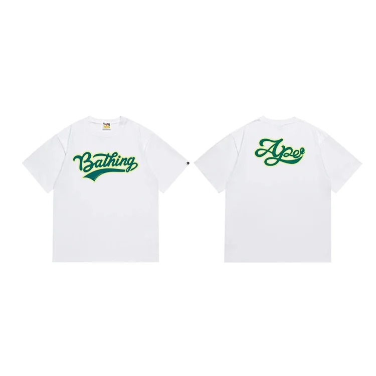 BA summer little monkey camouflage men's and women's short-sleeved round neck T-shirts for men and women Japanese style trend