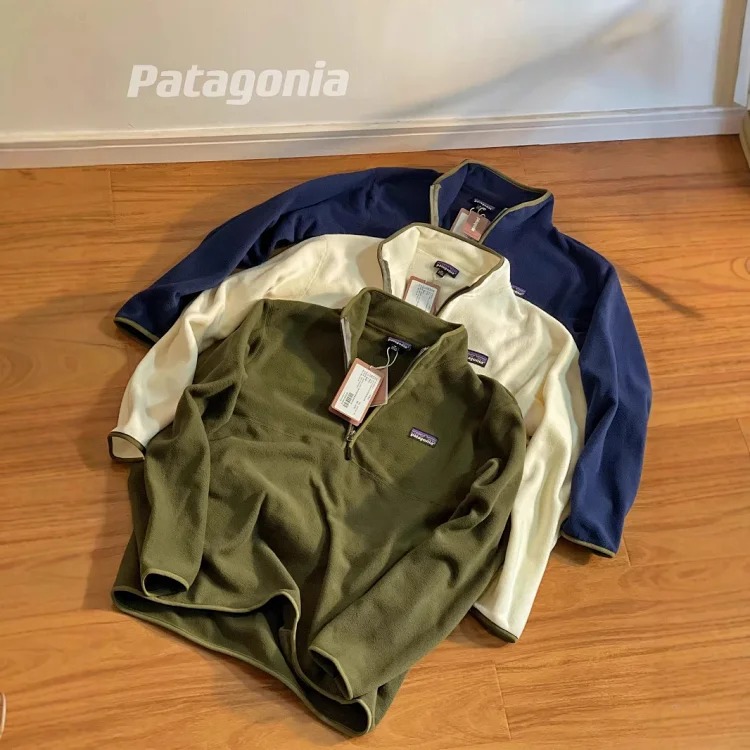 Half-zip outdoor pullover polar fleece stand collar warm fleece sweatshirt
