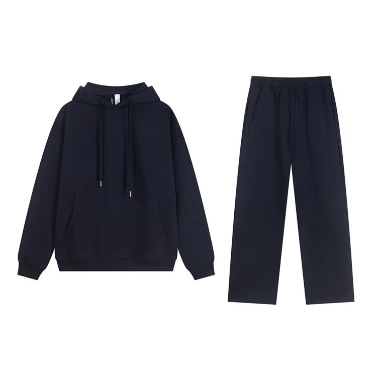Correct version of heavyweight pure cotton terry hoodie sweatshirt loose casual men's and women's zipper suit