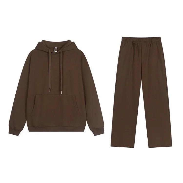 Correct version of heavyweight pure cotton terry hoodie sweatshirt loose casual men's and women's zipper suit