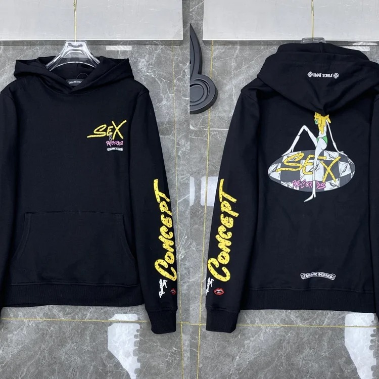 Graffiti terry hooded sweatshirt