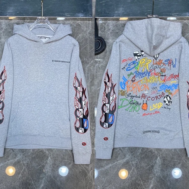 Graffiti terry hooded sweatshirt