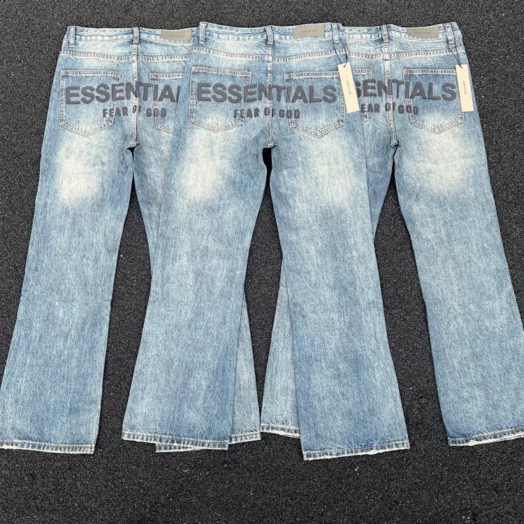 Double thread blue heavy industry washed jeans high street couple jeans for men and women