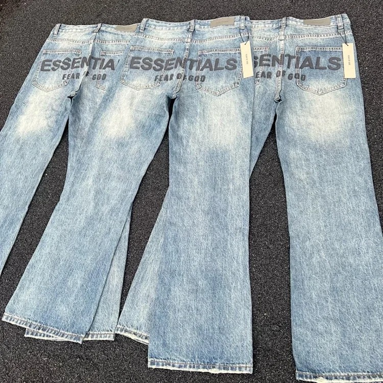 Double thread blue heavy industry washed jeans high street couple jeans for men and women