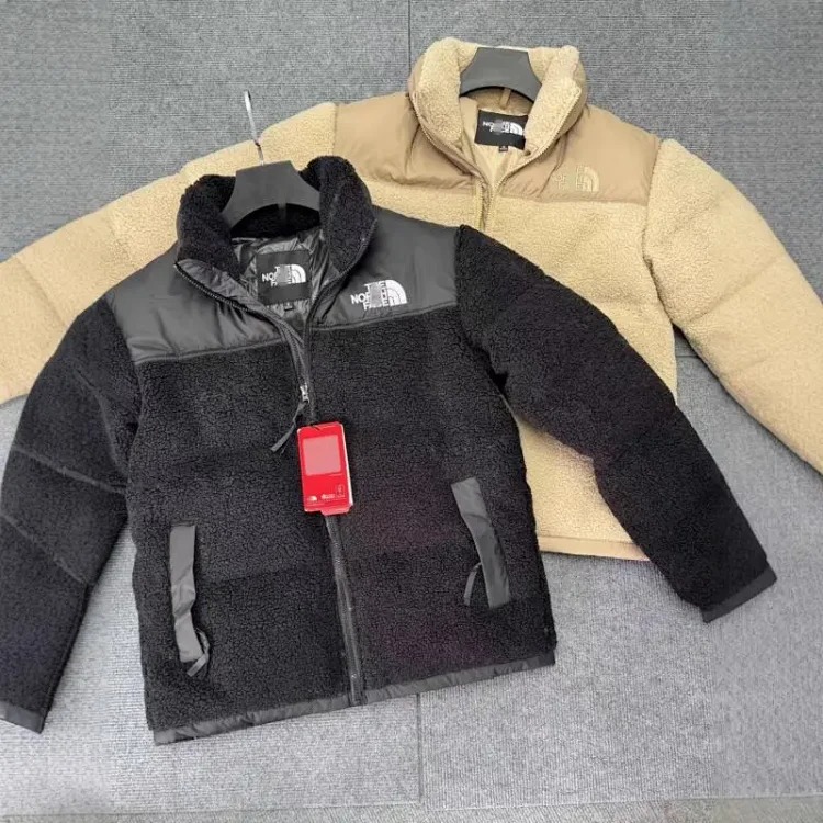 Beijia splicing thickened stand collar sherpa thickened fashionable warm