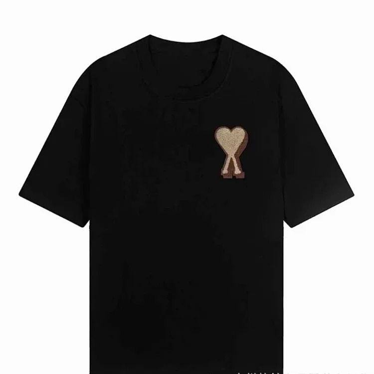 Summer painted love printed round neck short-sleeved versatile loose and breathable T-shirt for men and women