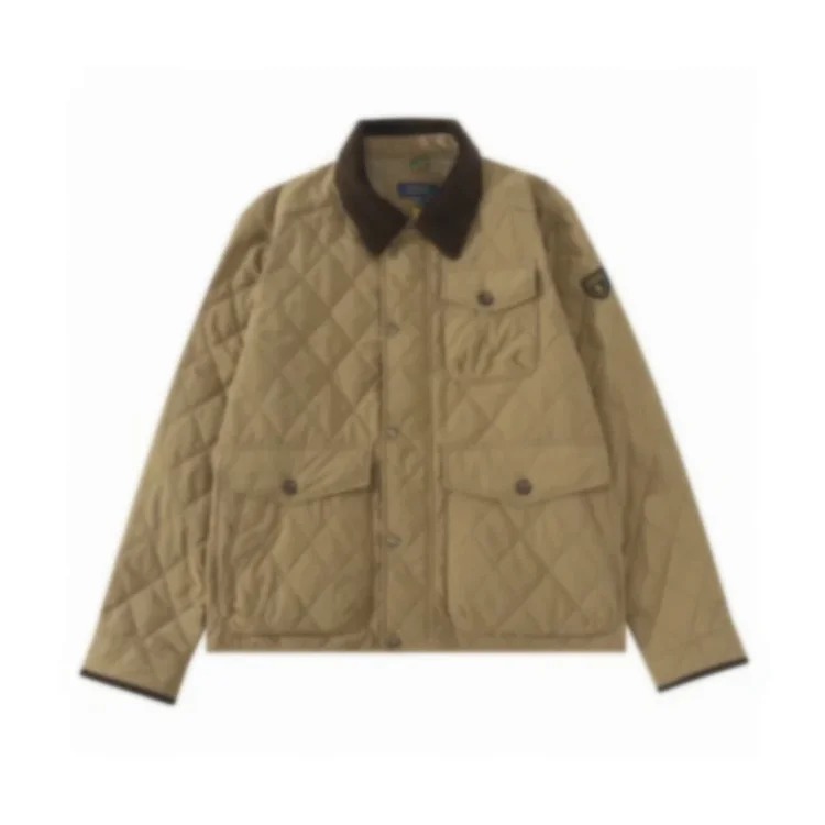 Old money style workwear rhombus retro cotton jackets for men and women