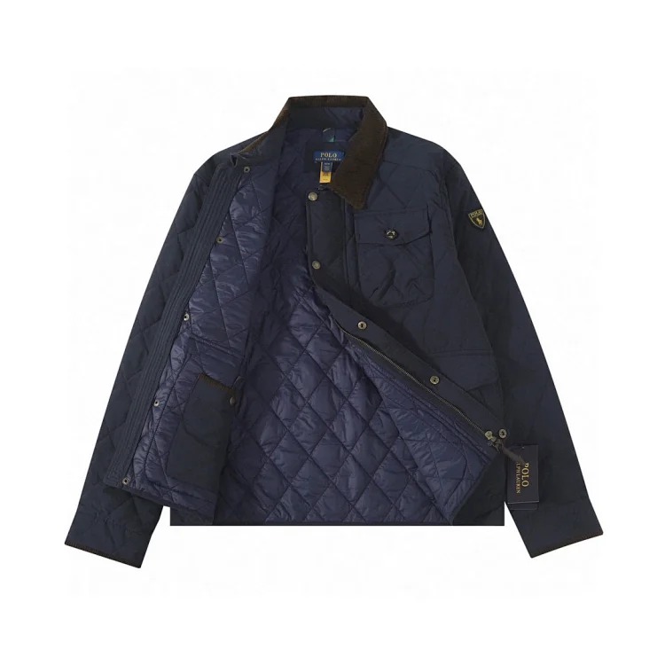 Old money style workwear rhombus retro cotton jackets for men and women