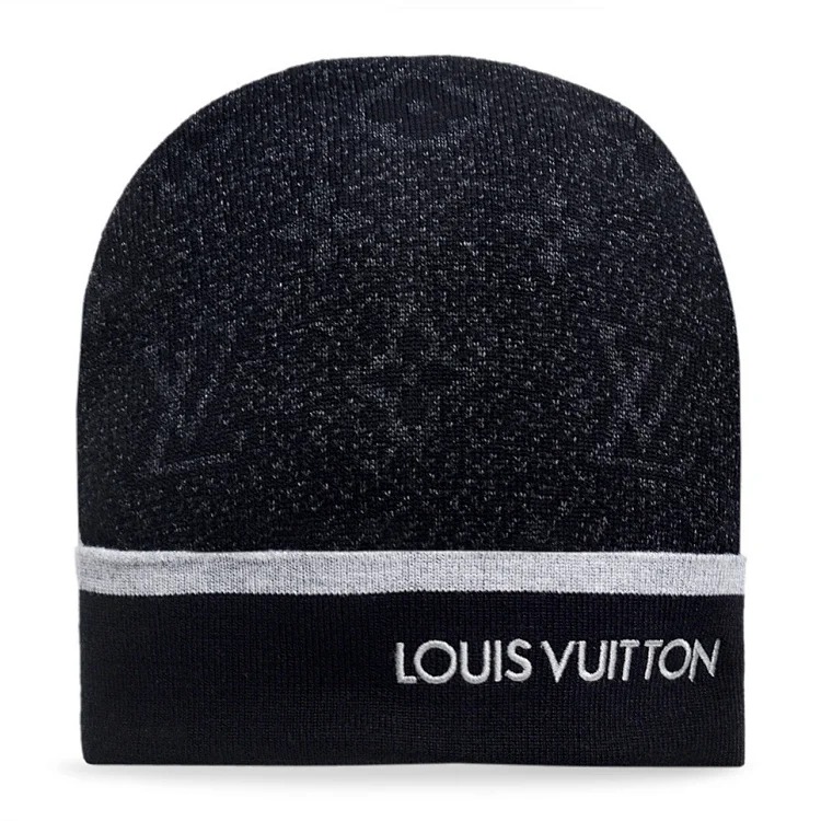 Classic correct letter leather label knitted hat for men and women, same style woolen hat, autumn and winter fashion brand cross-border best-selling cold hat