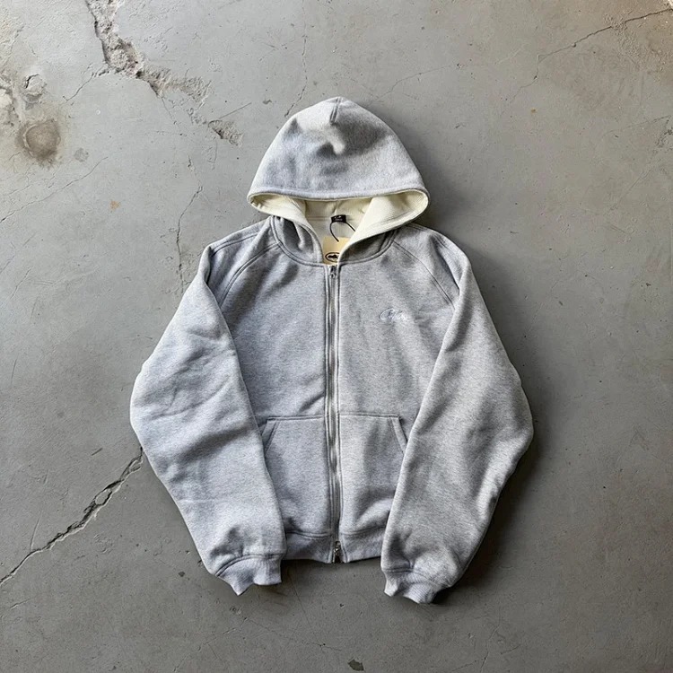 Hooded sweatshirt jacket men's loose sports suit straight sweatpants