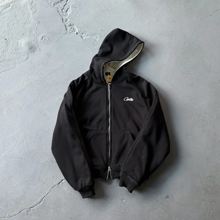 Hooded sweatshirt jacket men's loose sports suit straight sweatpants