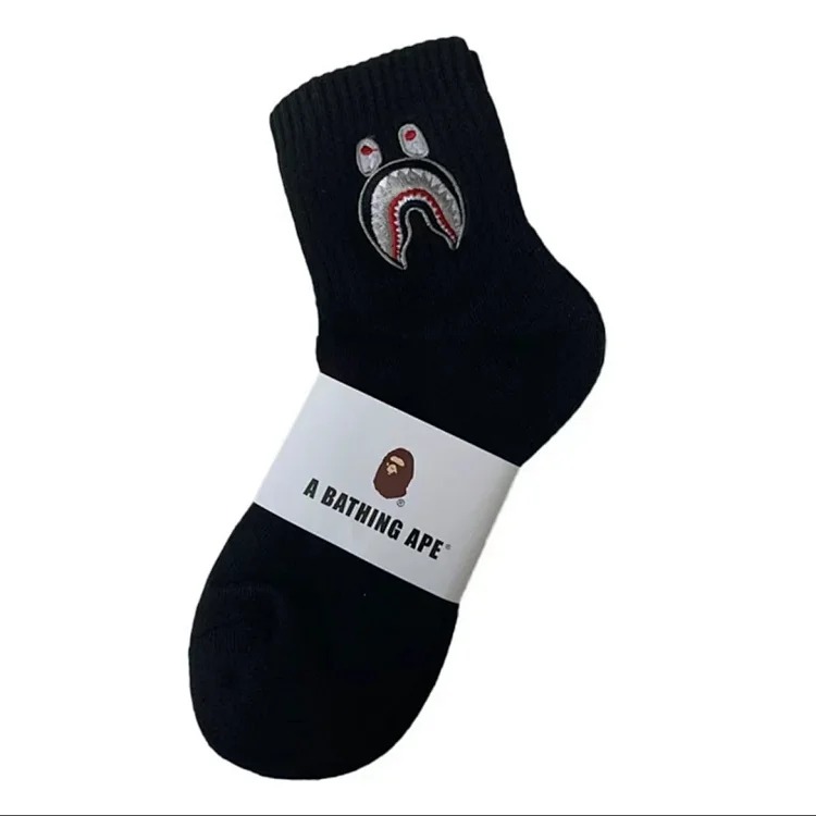 Towel socks, Japanese trendy socks, tall cotton socks, sweat-absorbent white socks