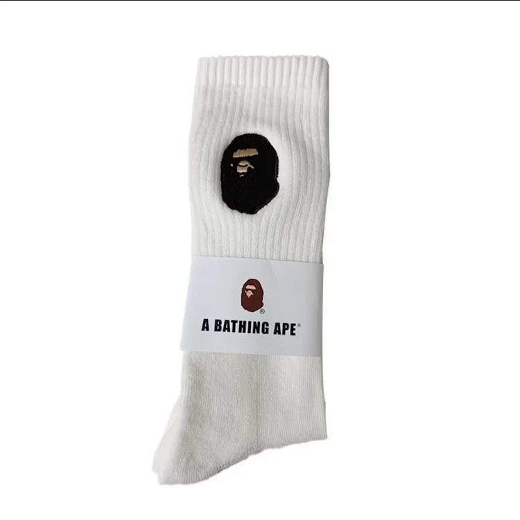 Towel socks, Japanese trendy socks, tall cotton socks, sweat-absorbent white socks