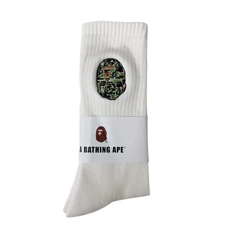 Towel socks, Japanese trendy socks, tall cotton socks, sweat-absorbent white socks
