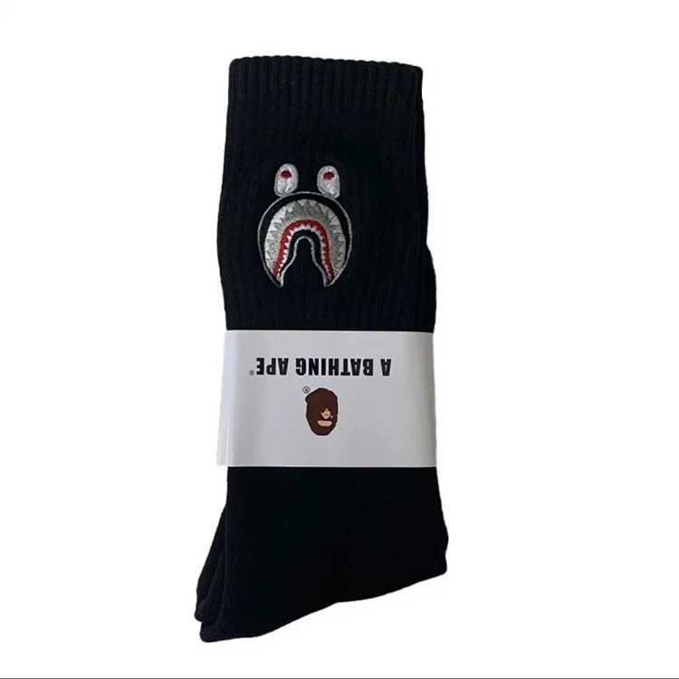 Towel socks, Japanese trendy socks, tall cotton socks, sweat-absorbent white socks