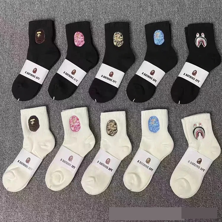 Towel socks, Japanese trendy socks, tall cotton socks, sweat-absorbent white socks