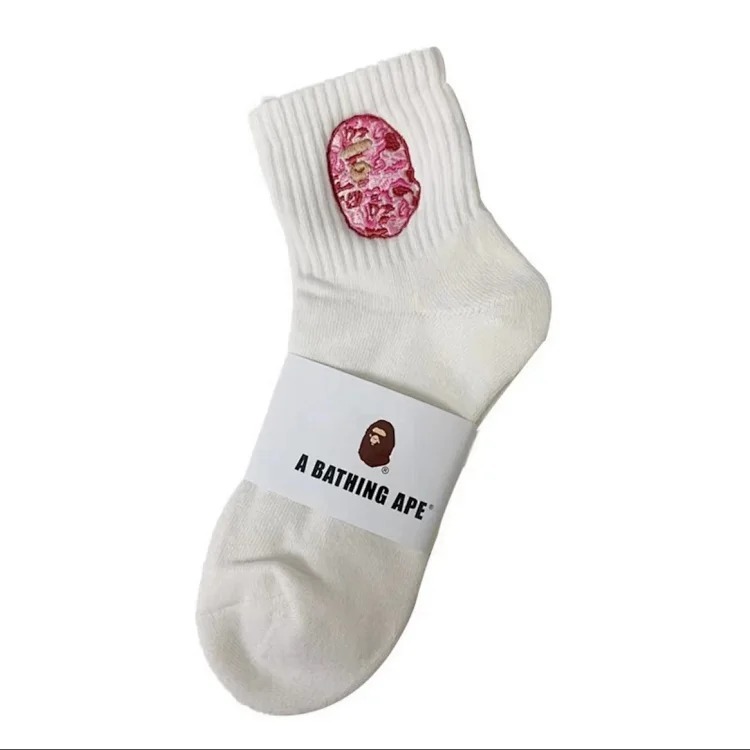 Towel socks, Japanese trendy socks, tall cotton socks, sweat-absorbent white socks