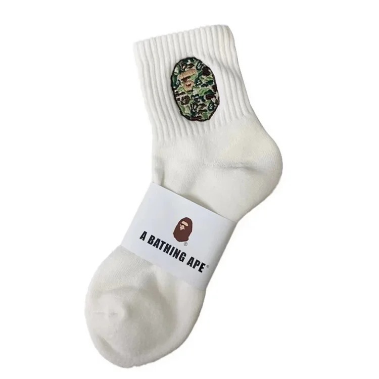 Towel socks, Japanese trendy socks, tall cotton socks, sweat-absorbent white socks