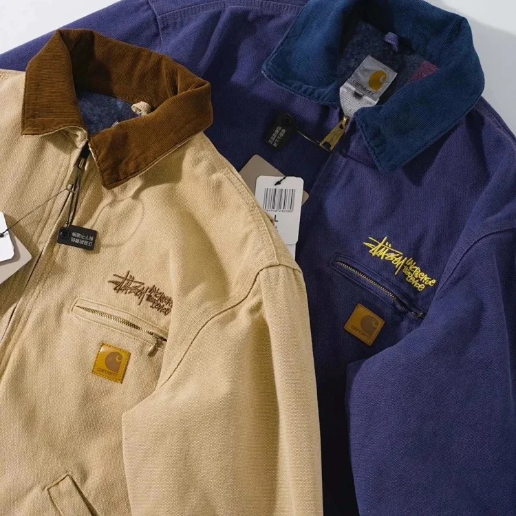 Joint second-hand style J97 washed canvas jacket for men and women