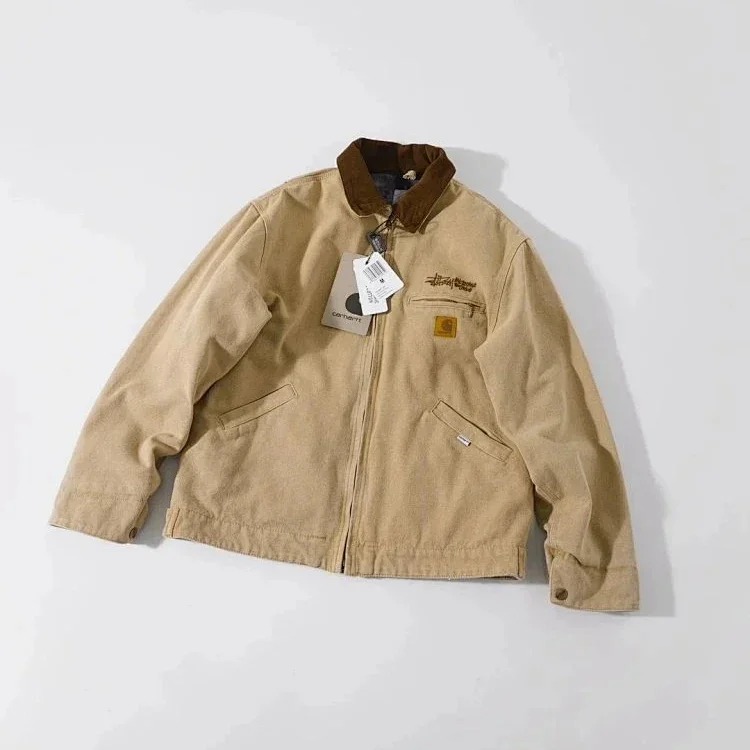 Joint second-hand style J97 washed canvas jacket for men and women
