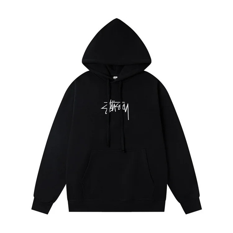 Stu college style trendy new niche letter embroidery logo casual loose men's and women's couple sweatshirts