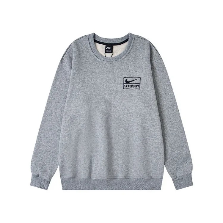 Stu college style trendy new niche letter embroidery logo casual loose men's and women's couple sweatshirts