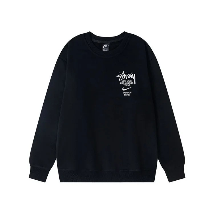 Stu college style trendy new niche letter embroidery logo casual loose men's and women's couple sweatshirts