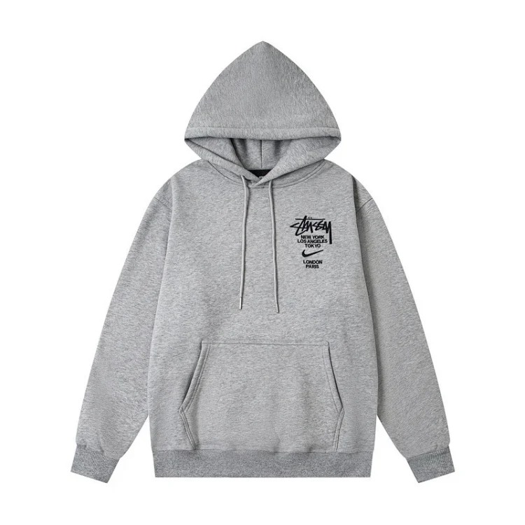 Stu college style trendy new niche letter embroidery logo casual loose men's and women's couple sweatshirts