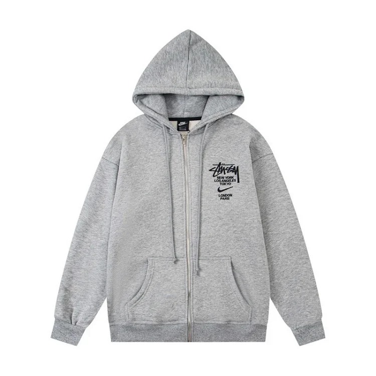 Stu college style trendy new niche letter embroidery logo casual loose men's and women's couple sweatshirts