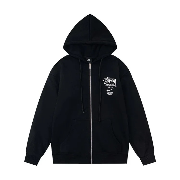 Stu college style trendy new niche letter embroidery logo casual loose men's and women's couple sweatshirts