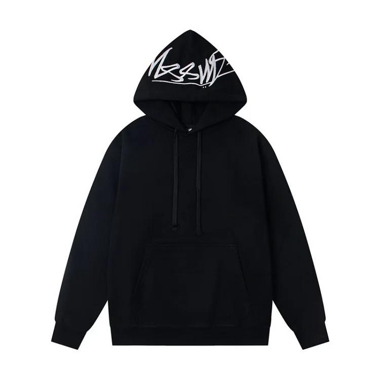 Stu college style trendy new niche letter embroidery logo casual loose men's and women's couple sweatshirts
