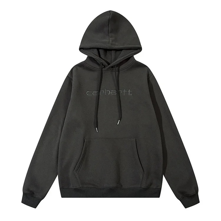 Embroidered men's and women's loose hooded plus fleece hoodie sweatshirt Ca