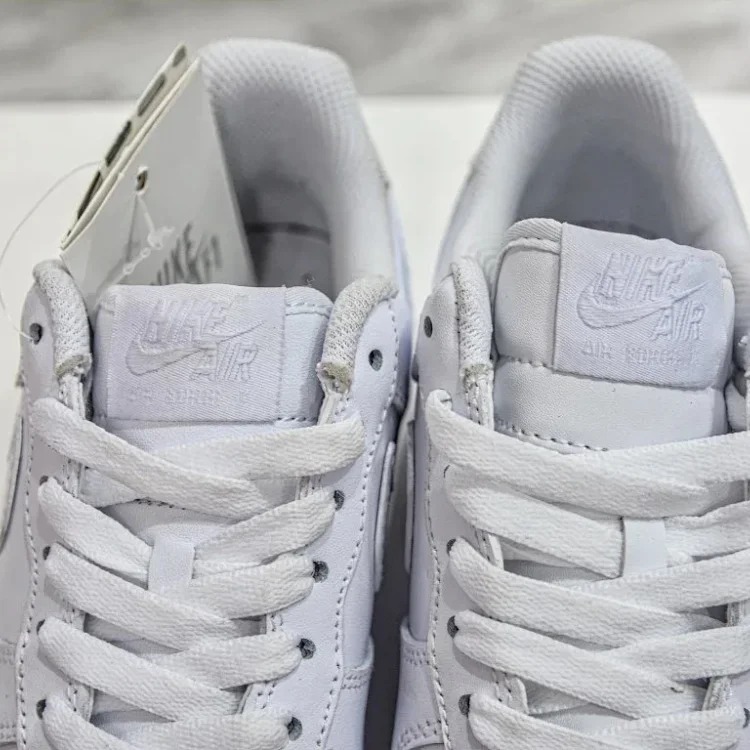 Pure white sports and casual shoes