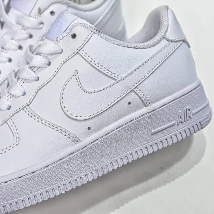 Pure white sports and casual shoes