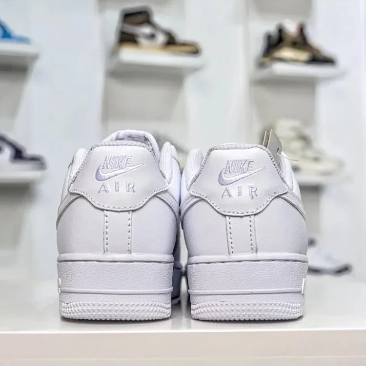 Pure white sports and casual shoes