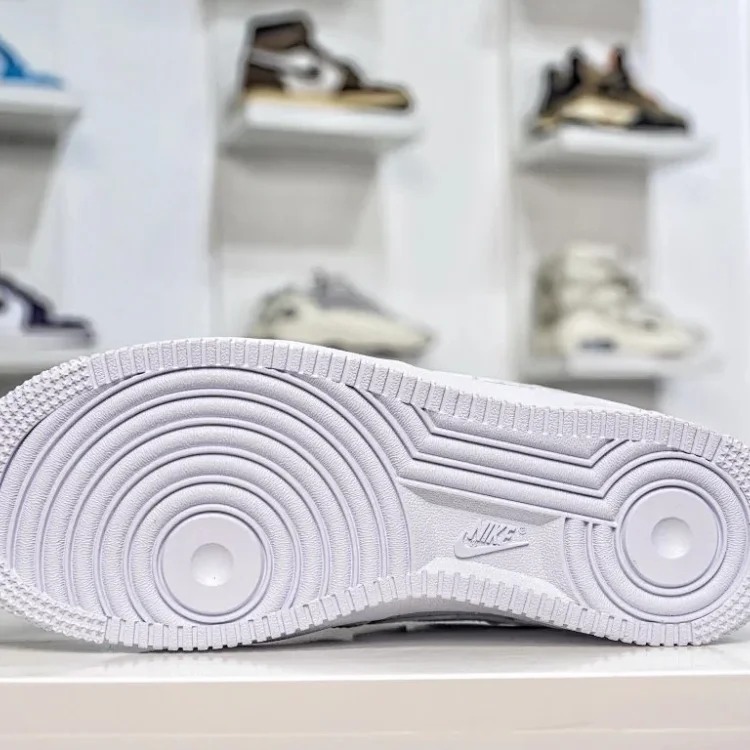 Pure white sports and casual shoes