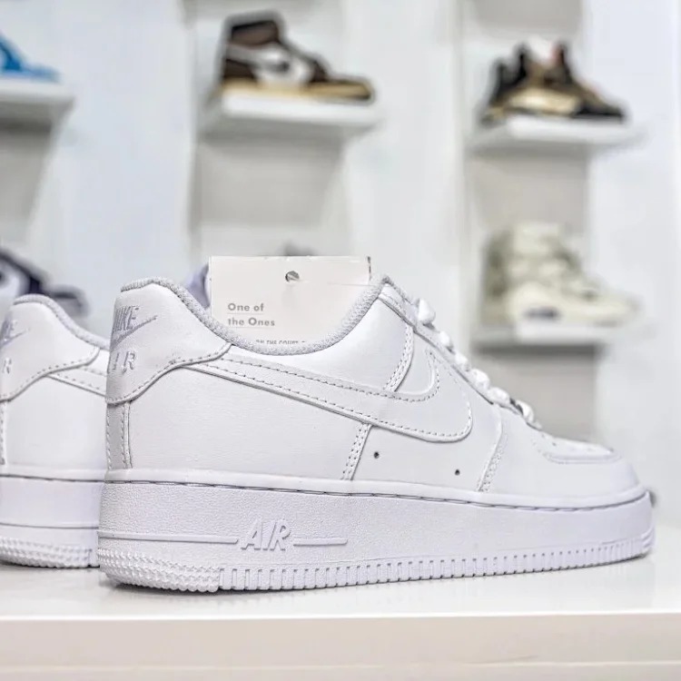 Pure white sports and casual shoes