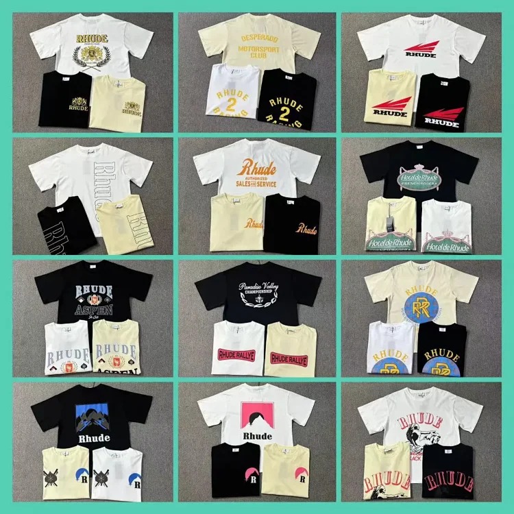 New style retro logo print for men and women, loose casual short-sleeved round neck